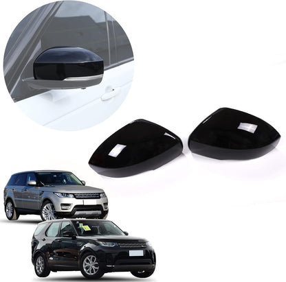 Side Rearview Mirror Cover For Land Rover Range Rover Sport 2014-17 Gloss Black