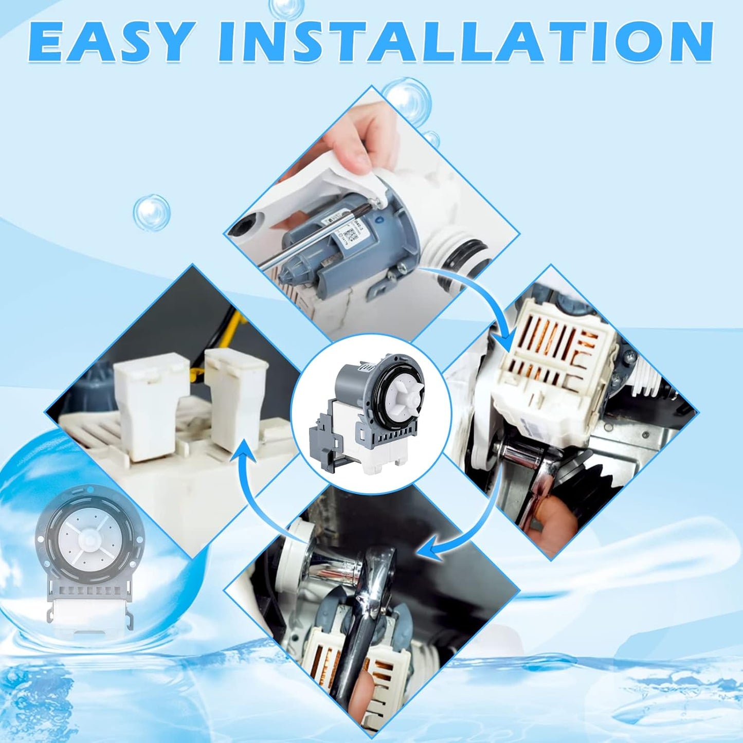 Washer Drain Pump DC31-00054D DC31-00187A for Samsung WA4 WA5 WF2 WF3 WF4 WF5 TOMOON