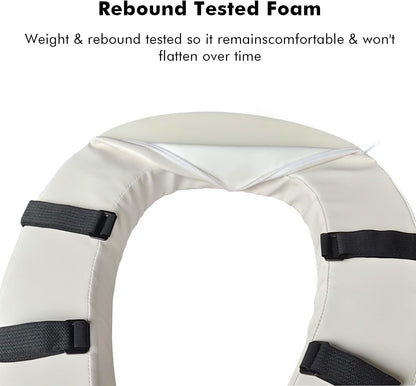 Soft Toilet Seat Cushion with 2-inch High-Density Foam Padded Toilet Cushion ...