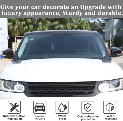 Side Rearview Mirror Cover For Land Rover Range Rover Sport 2014-17 Gloss Black