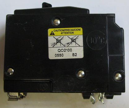 Square D Type QO 2 Pole Molded Case Circuit Breaker 100A QO2100 for Sale