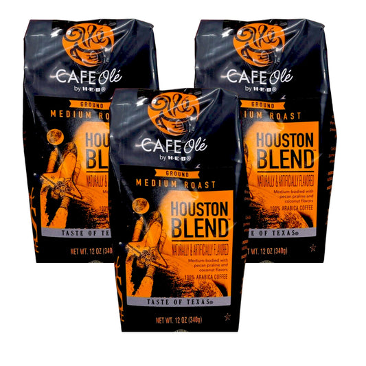 HEB Cafe Ole Taste of Houston Ground Coffee 12oz (3 Bags)