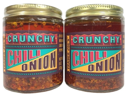 Trader Joe's Chili Onion Crunch, 6 oz (Pack of 2)