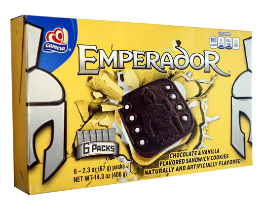 Gamesa Emperador Chocolate and Vanilla Flavored Sandwich (6 packs)