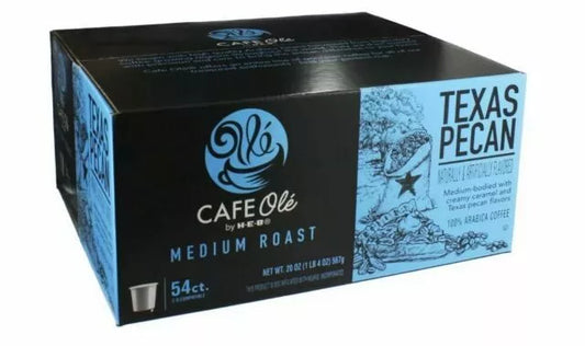 HEB Cafe Ole Texas Pecan single serve coffee 54 ct