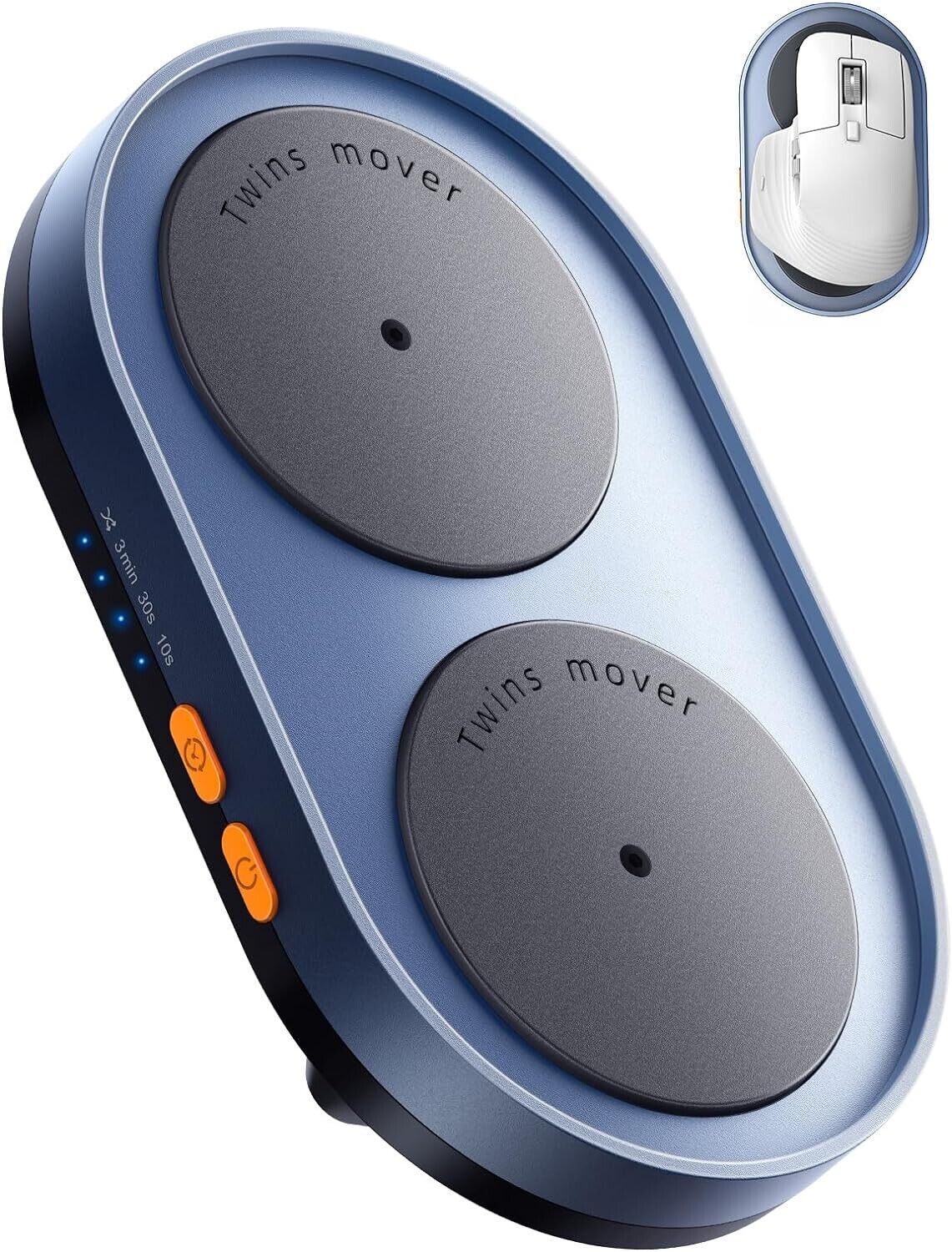 Dual Turntable Mouse Jiggler, Silent & Random Movement, Timer, USB, STARVIKY