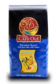 HEB Cafe Ole Whole Bean Coffee 12oz Bag (Pack of 3) (Breakfast Blend - Medium Dark Roast (Full City))