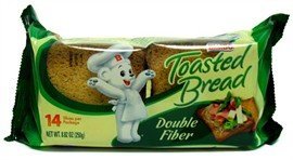 Bimbo Pan Tostado Doble Fibra - Toasted Bread with Wheat and Oat Fiber 8.82 Oz [Pack of 3]
