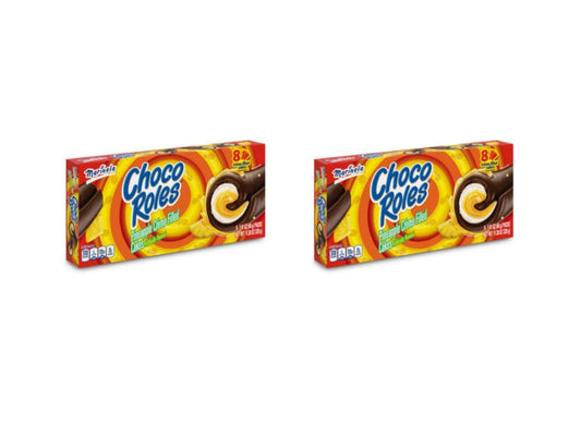 Marinela Choco Roles Swiss Rolls with Pineapple & Creme Filling | 2 Pack | 16 Count