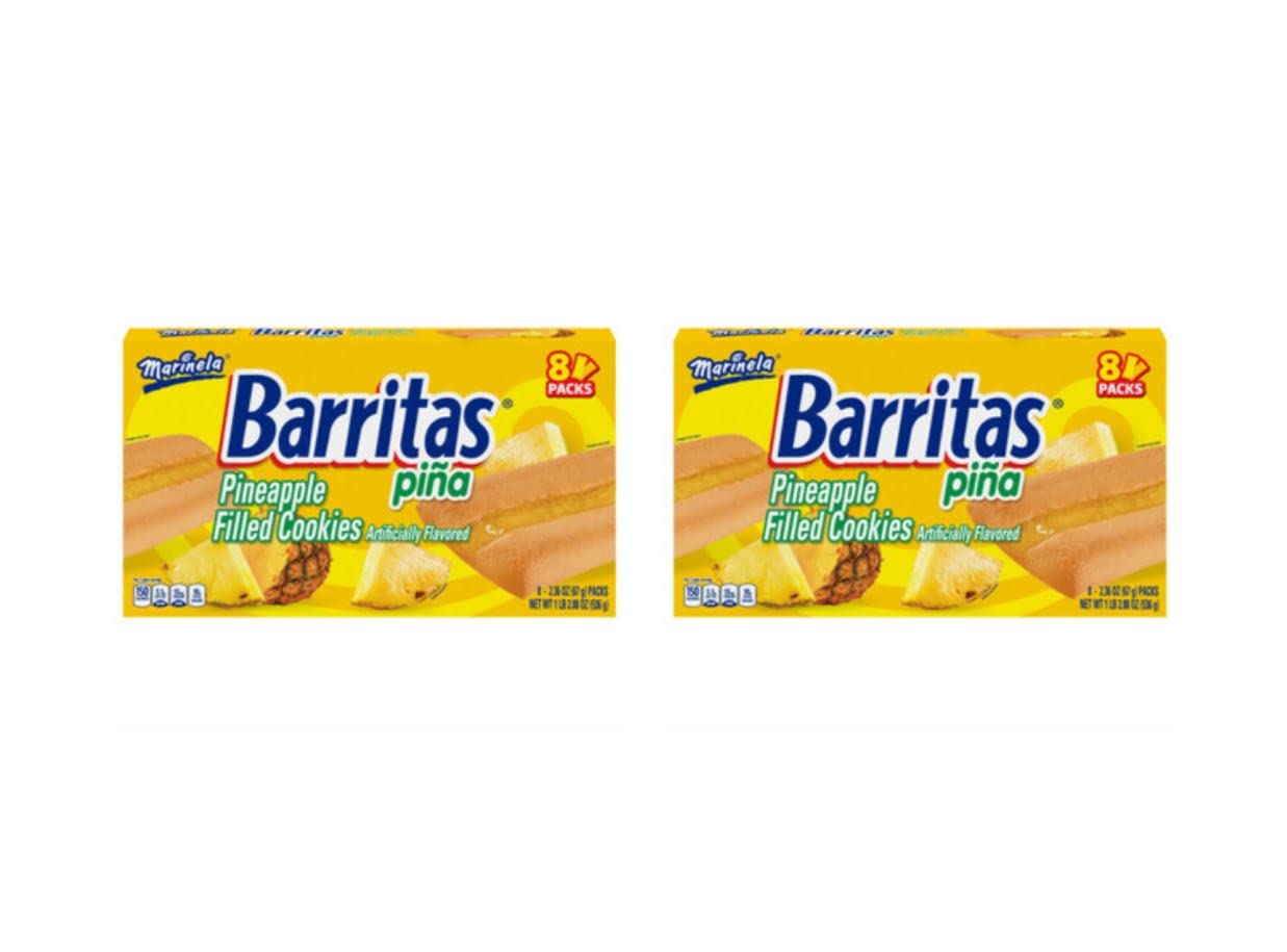 Marinela Barritas Piña Pineapple Soft Filled Cookie Bar 2 Pack 16 Count
