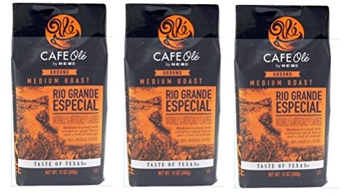 Cafe Ole Rio Grande Especial Ground Coffee 12 oz. (Pack of 3 bags)