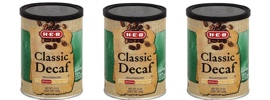 HEB Classic Decaf Medium Roast Ground Coffee 13 oz (pack of 3)