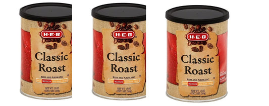 HEB Classic Roast Medium Roast Ground Coffee 13 oz (pack of 3)