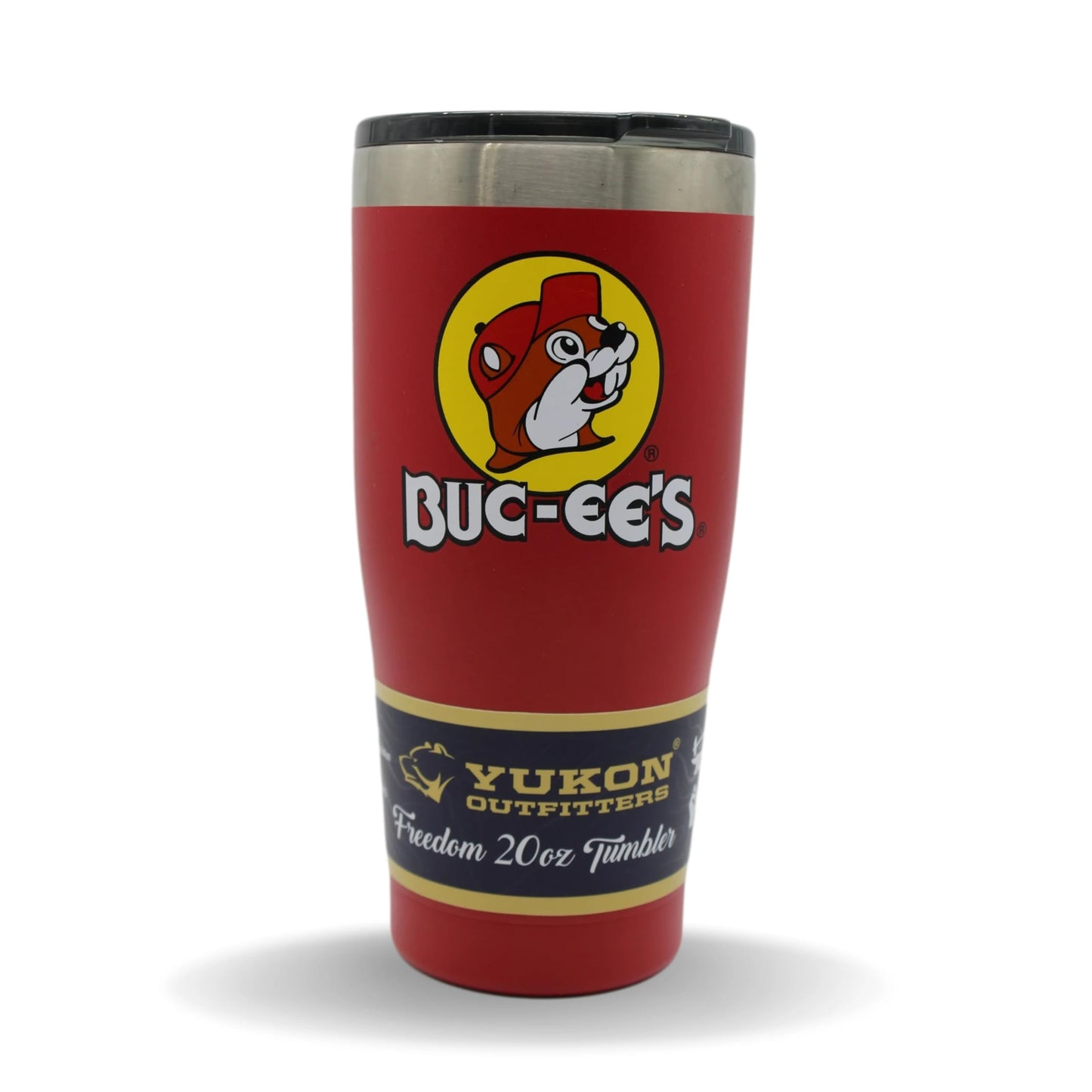 Buc-ee's Red Stainless Steel Tumbler With Bucky the Beaver, Double Wall Vacuum Insulated, 20 Ounces
