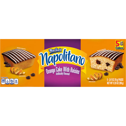 Marinela Napolitano Orange Snack Cakes, 5 count, 12.35 oz