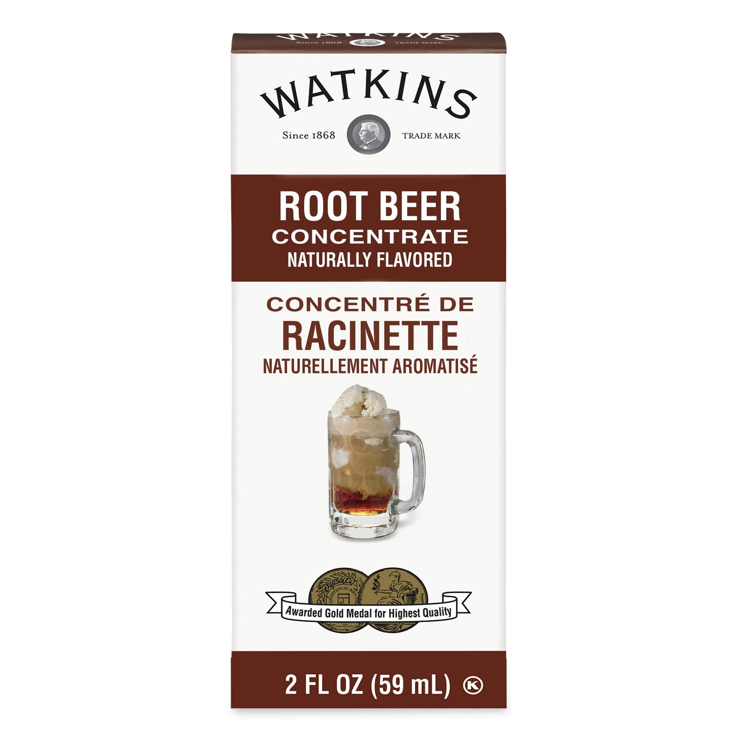 Watkins Root Beer Concentrate, 2 oz. Bottles, Pack of 6 (Packaging May Vary)