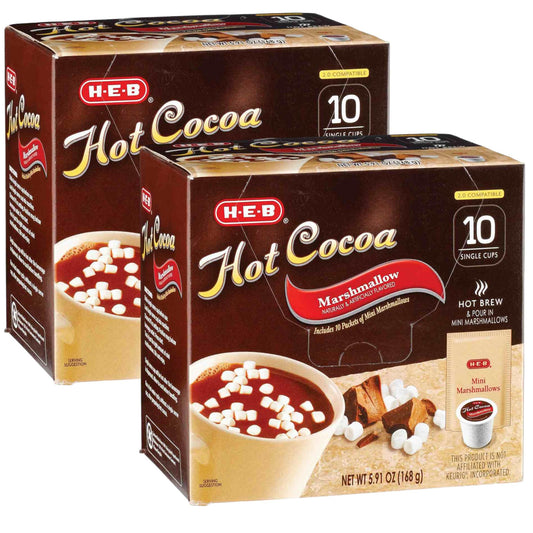 HEB Hot Cocoa Mini Marshmallow Single Serve K Cups (10 ct) (2)