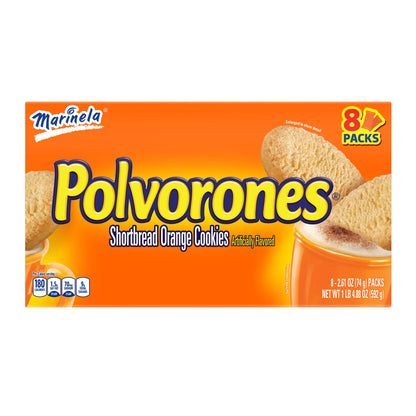 Marinela Polvorones Orange Artificially Flavored Shortbread Cookies 1 pack (8 count)