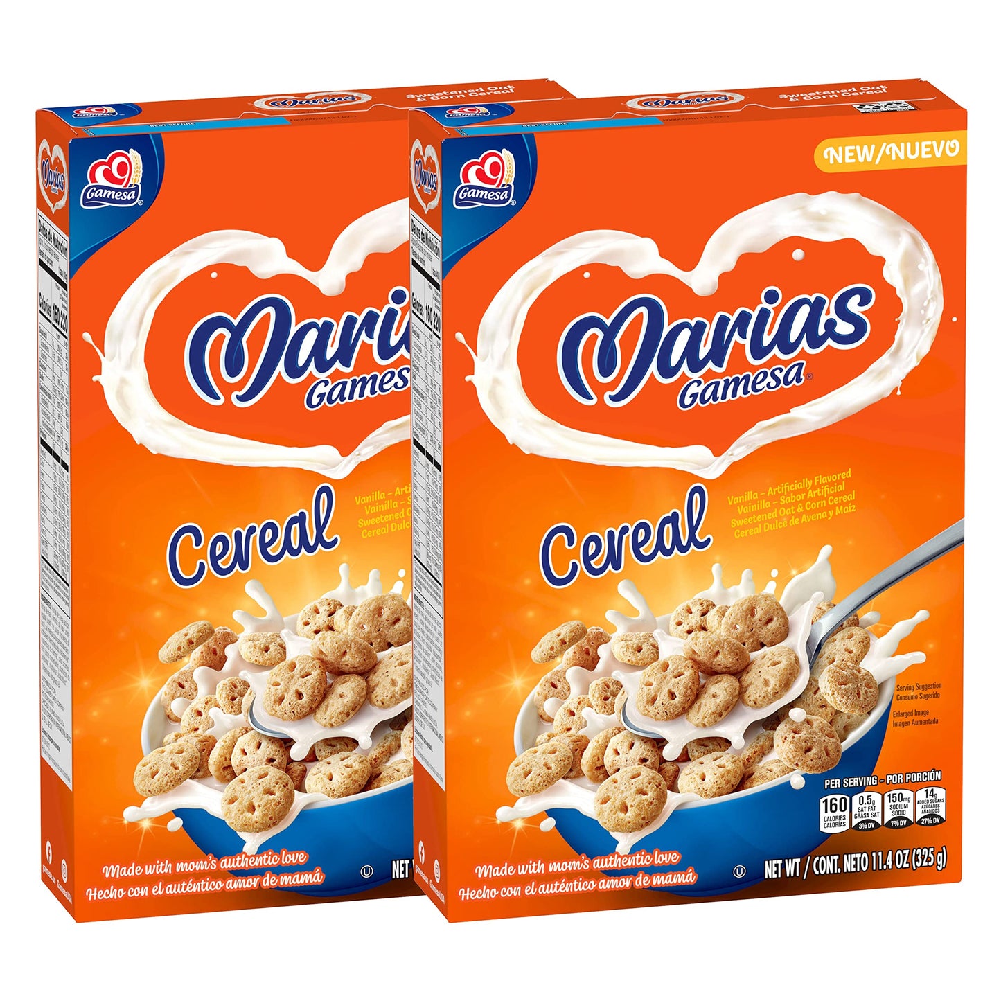 Marias Gamesa® Breakfast Cereal, Vanilla Flavored, 11.4oz Boxes (2 Pack)